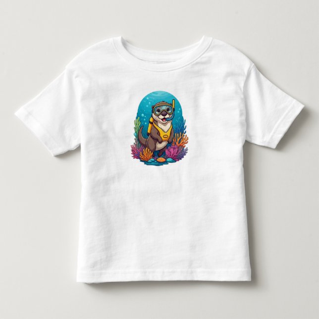 Camiseta De Bebé Sr. Buzo de Nutria (Anverso)