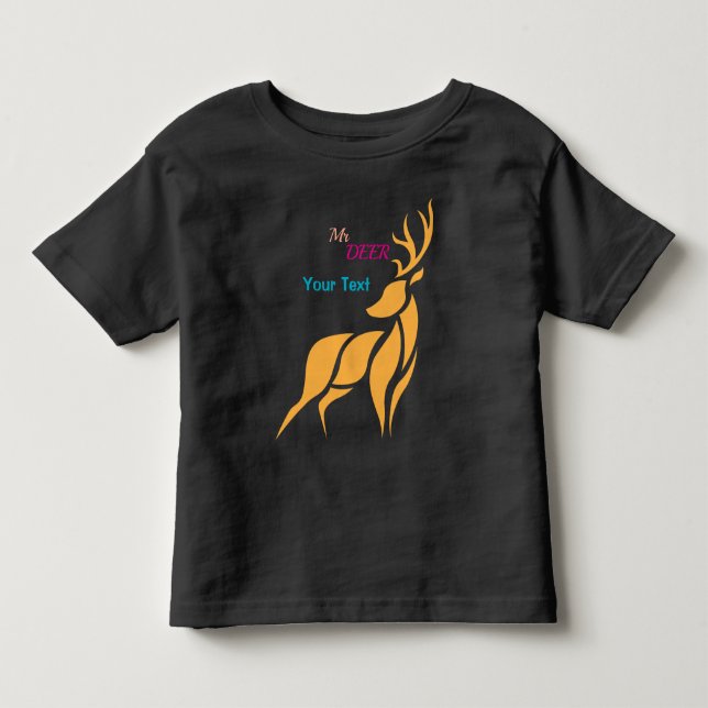 Camiseta De Bebé Sr. Ciervo Gráfico – Estilo Bosque Rústico (Anverso)
