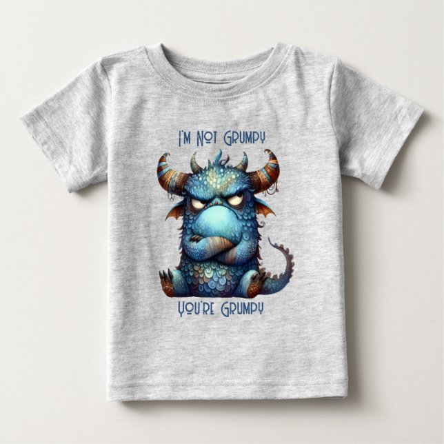 Camiseta De Bebé Sr. Grumpy Monster (Anverso)