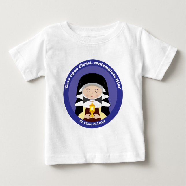 Camiseta De Bebé St. Clare de Assisi (Anverso)