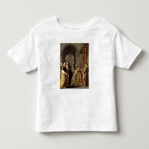 Camiseta De Bebé St. Clare que recibe el velo de St Francis