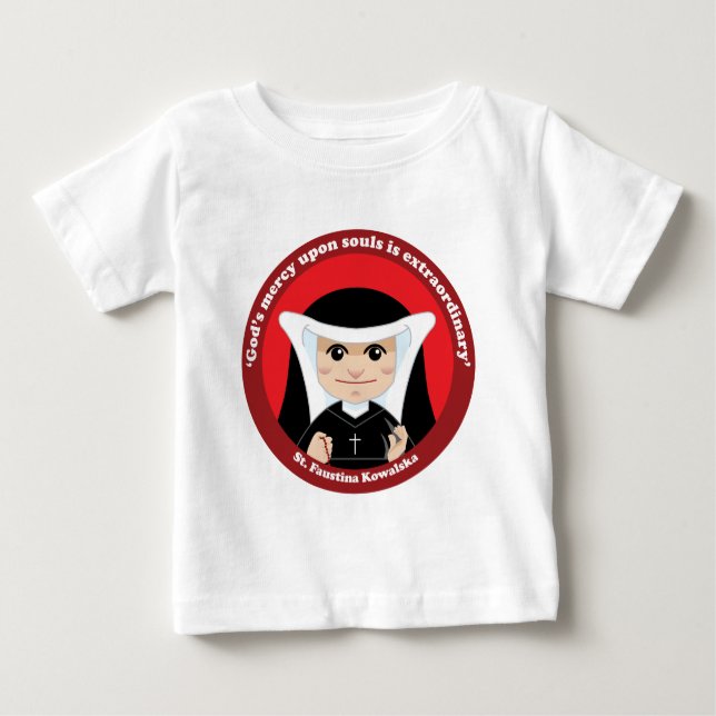 Camiseta De Bebé St. Faustina Kowalska (Anverso)