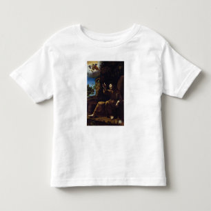 Camiseta De Bebé St Francis de Assisi consoló por un ángel