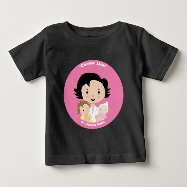 Camiseta De Bebé St. Gianna Molla (Anverso)
