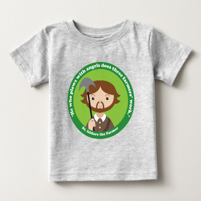 Camiseta De Bebé St. Isidore, el agricultor (Anverso)