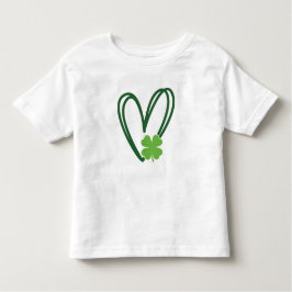 Camiseta De Bebé St. Patrick's Day Heart Design T-shirt