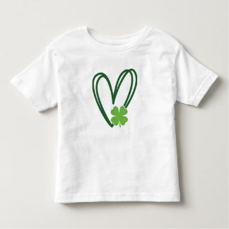 Camiseta De Bebé St. Patrick's Day Heart Design T-shirt