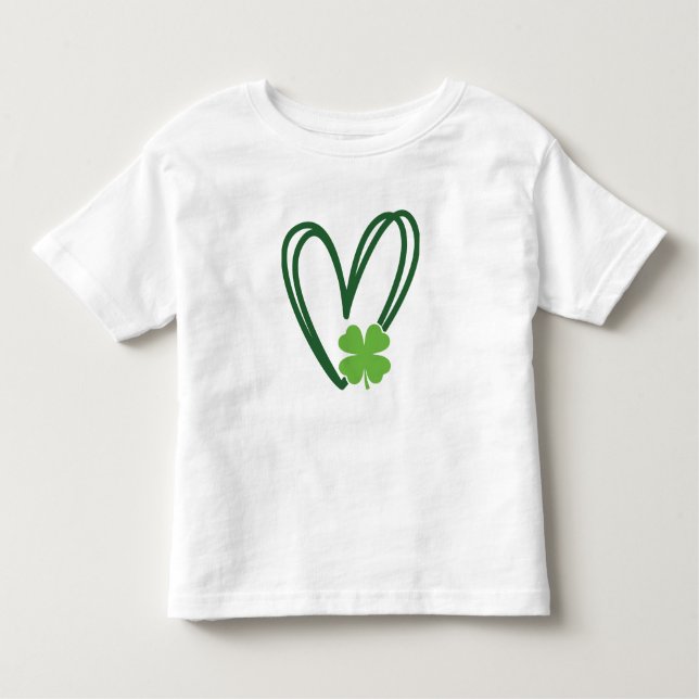 Camiseta De Bebé St. Patrick's Day Heart Design T-shirt (Anverso)