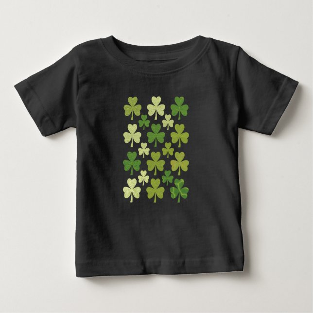 Camiseta De Bebé St Patrick's Day Heart Lucky Clover Shamrock (Anverso)