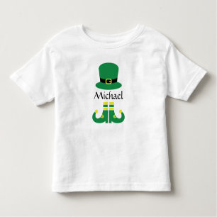Camiseta De Bebé St Patricks Day Leprechaun Gorra Cute Añadir Nombr