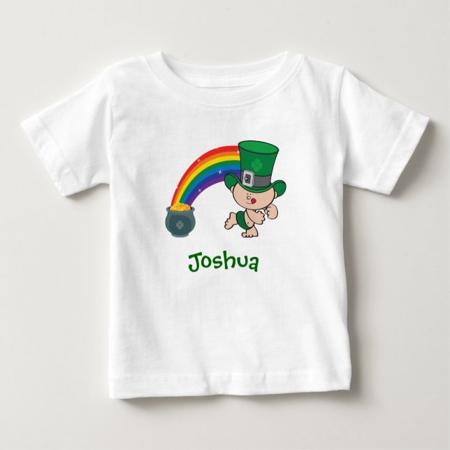 Camiseta De Bebé St. Patrick's Day Rainbow Toddler Tee (Anverso)