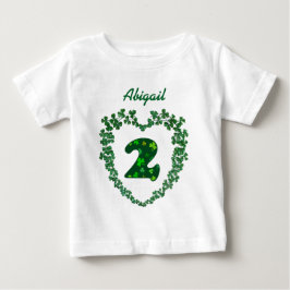 Camiseta De Bebé St Patricks día 2do cumpleaños V02A del 17 de