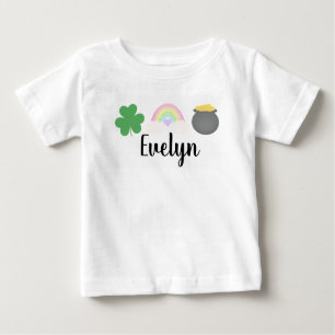 Camiseta De Bebé St Patrons Day Bright Rainbow Baby Girl