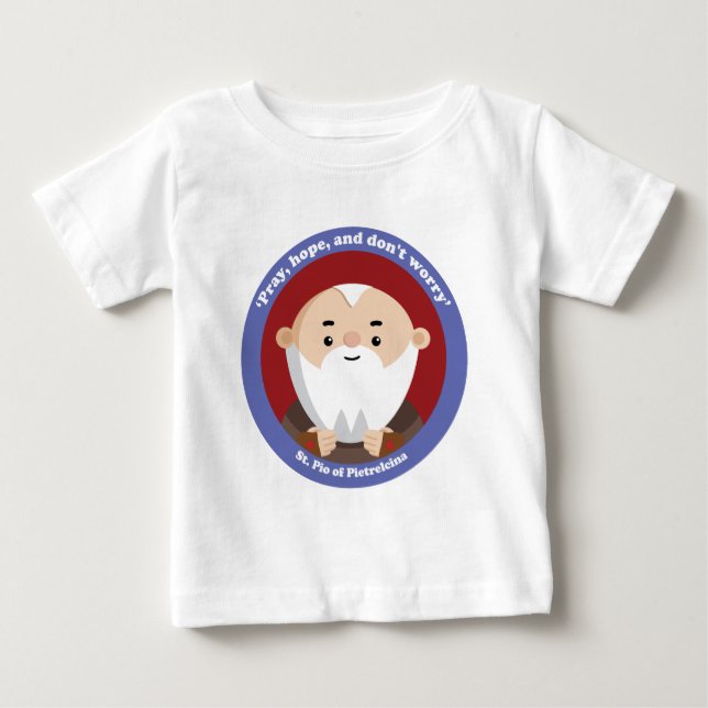Camiseta De Bebé St Pio de Pietrelcina (Anverso)