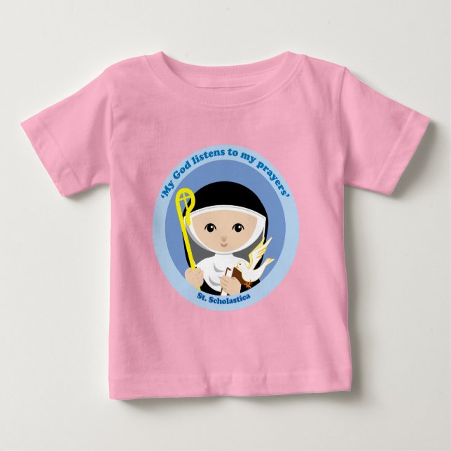 Camiseta De Bebé St. Scholastica (Anverso)