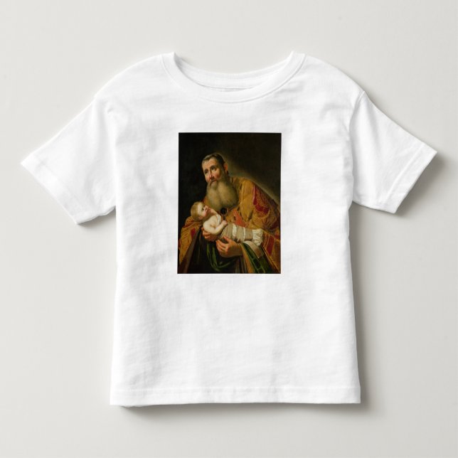 Camiseta De Bebé St. Simeon que presenta al Cristo infantil (Anverso)