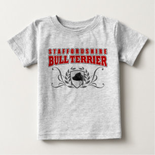 Camiseta De Bebé Staffordshire Bull Terrier COA red text