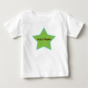 Camiseta De Bebé Star Blue and Green Baby Boy Tee