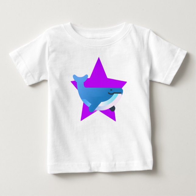 Camiseta De Bebé Star, The Whale, Whale (Anverso)