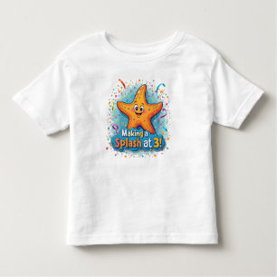 Camiseta De Bebé Starfish 3er cumpleaños haciendo una explosión a l