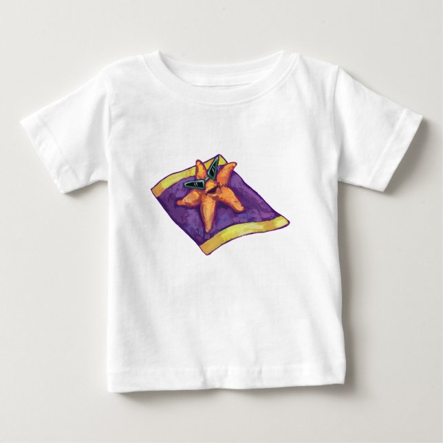 Camiseta De Bebé Starfish para tomar el sol (Anverso)