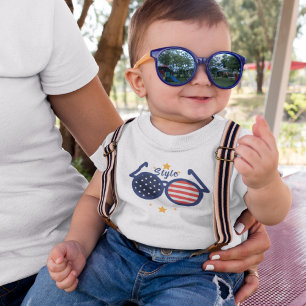 Camiseta De Bebé Stars Stripes Art