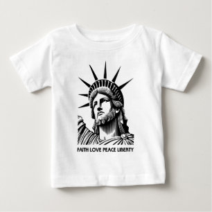Camiseta De Bebé Statue of Liberty, Jesus, God, Holy Spirit, Faith