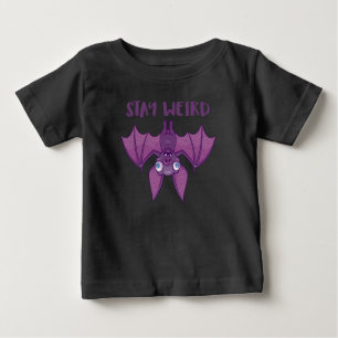 Camiseta De Bebé Stay Weird Personalizado Bat