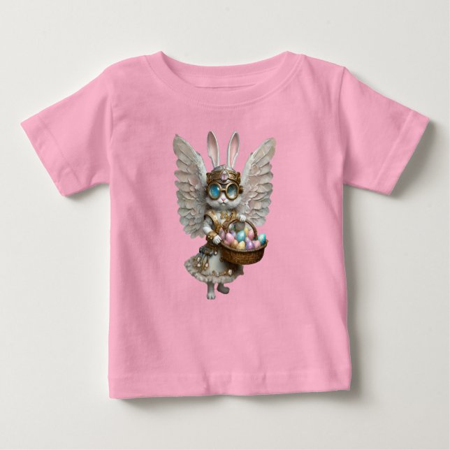 Camiseta De Bebé Steampunk Easter Bunny Angel Chica (Anverso)