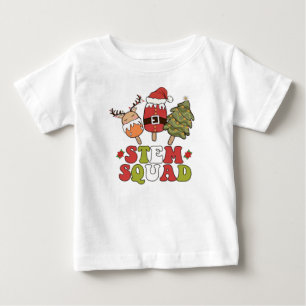 Camiseta De Bebé STEM Squad Reindeer Santa Tree Ice Cream Christmas