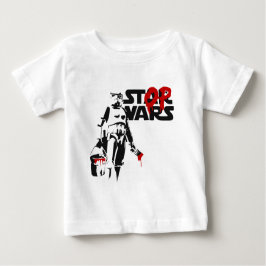 Camiseta De Bebé Stop Wars Parody Logo