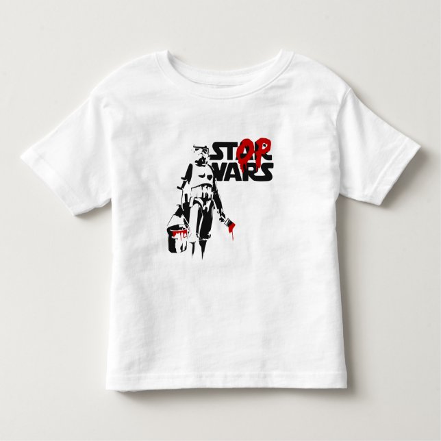 Camiseta De Bebé Stop Wars Parody Logo (Anverso)