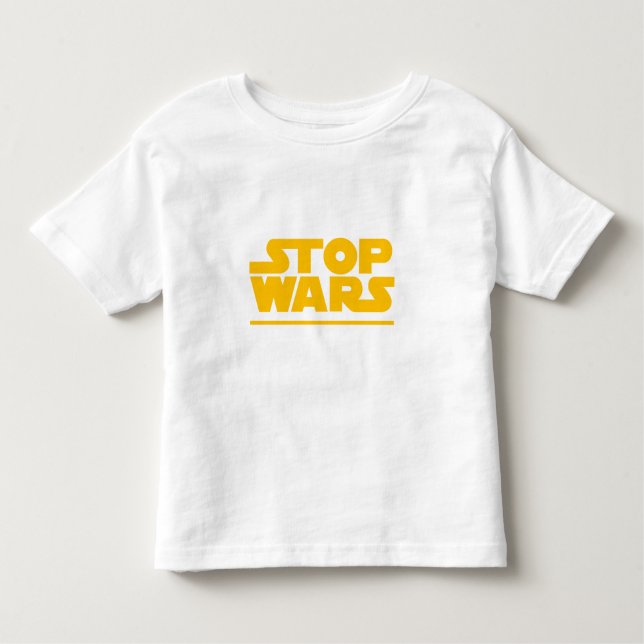 Camiseta De Bebé Stop Wars Parody Logo (Anverso)