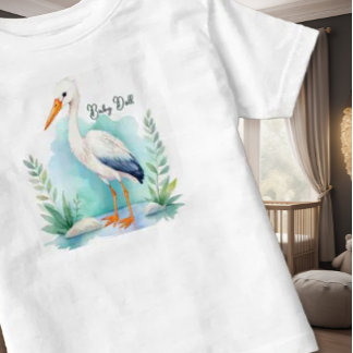 Camiseta De Bebé Stork Stork Nursery pone muñeca bebé