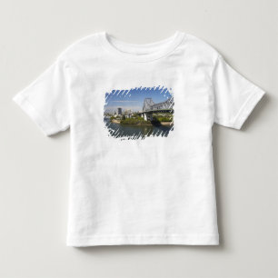 Camiseta De Bebé Story Bridge, río Brisbane, y canguro
