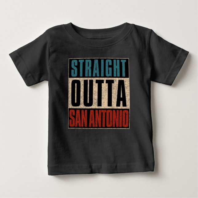 Camiseta De Bebé Straight Outta San Antonio Texas TX (Anverso)