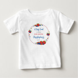 Camiseta De Bebé Strawberry Blueberry Berry Sweet Baby Shower