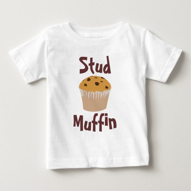 Camiseta De Bebé Stud Muffin Cute Baby T-Shirt (Anverso)