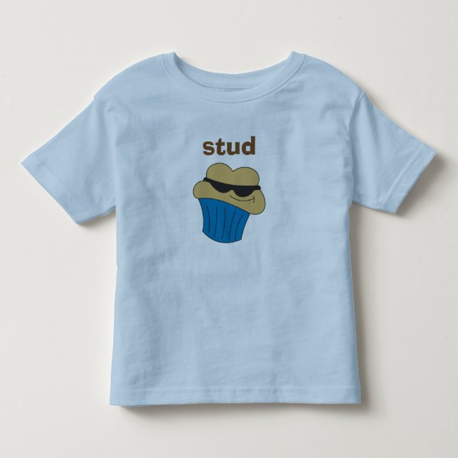 Camiseta De Bebé Stud Muffin personalizó al niño pequeño T-Shirt (Anverso)