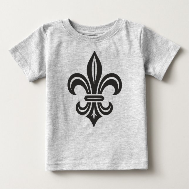 Camiseta De Bebé "Stylized Fleur-de-lis" (Anverso)