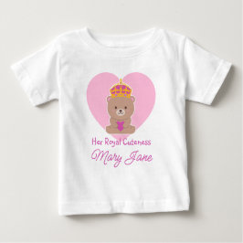 Camiseta De Bebé Su Alteza Real Adorable | Rosa Personalizado Diver