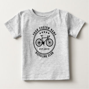 Camiseta De Bebé Su Club de Bicicletas o Nombre de Ubicación Person
