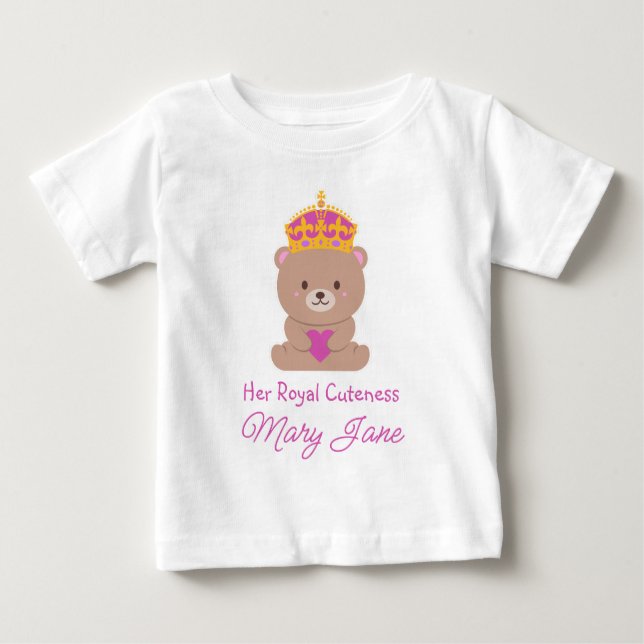 Camiseta De Bebé Su cordura real | Gracioso Cute Personalizado Real (Anverso)