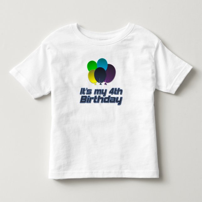 Camiseta De Bebé Su mi 4to cumpleaños (Anverso)