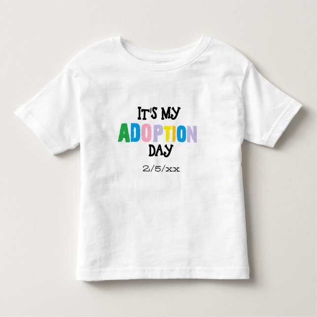 Camiseta De Bebé Su mi día de la adopción por ozias (Anverso)
