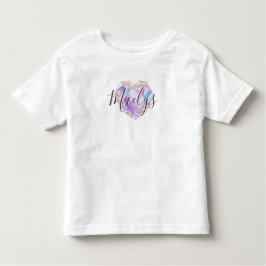 Camiseta De Bebé Su nombre aquí Cute Pastel Rainbow Heart Diamond