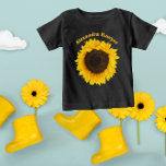 Camiseta De Bebé Su nombre o el girasol de presupuesto corto<br><div class="desc">Flor de girasol Personalizada con nombre o lo que quieras!</div>