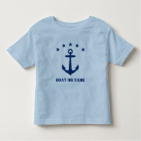 Su nombre o nombre de barco azul claro del ancla c