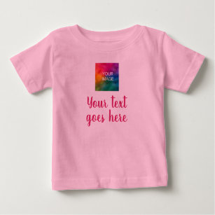 Camiseta De Bebé Su plantilla de moda de texto de fotos y guiones R