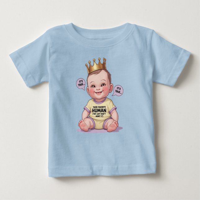 Camiseta De Bebé Su ser humano favorito (simplemente no lo admiten) (Anverso)